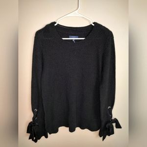 New KAARI BLUE Knit Sweater Tie Sleeves Tags Attached size Medium